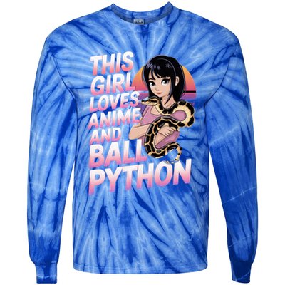 This Loves Anime Ball Python Snake Pet Ball Python Great Gift Tie-Dye Long Sleeve Shirt