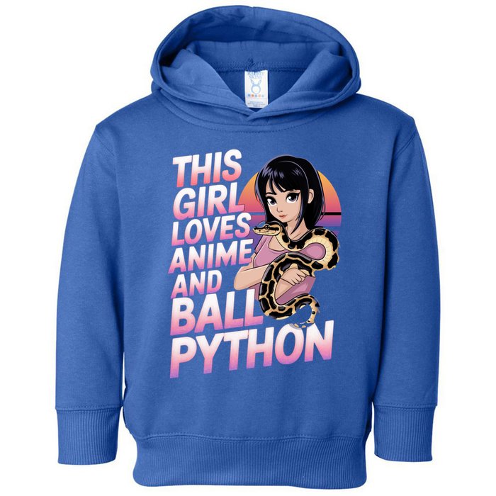 This Loves Anime Ball Python Snake Pet Ball Python Great Gift Toddler Hoodie