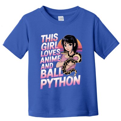This Loves Anime Ball Python Snake Pet Ball Python Great Gift Toddler T-Shirt