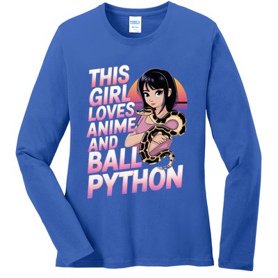 This Loves Anime Ball Python Snake Pet Ball Python Great Gift Ladies Long Sleeve Shirt