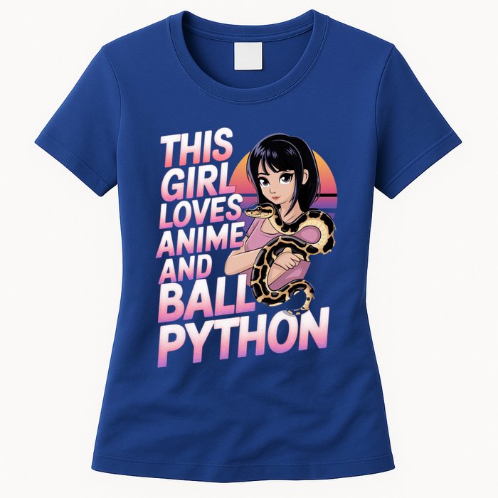 This Loves Anime Ball Python Snake Pet Ball Python Great Gift Womens T-Shirt