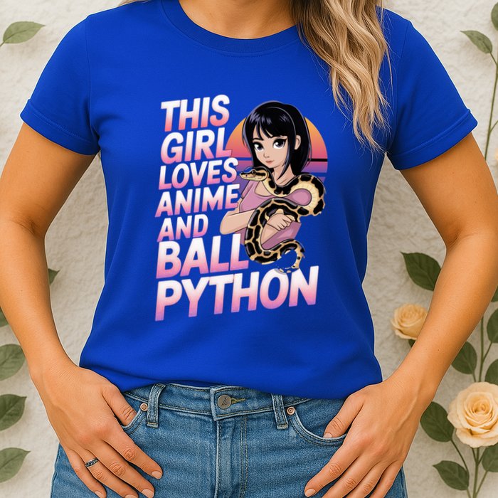 This Loves Anime Ball Python Snake Pet Ball Python Great Gift Womens T-Shirt