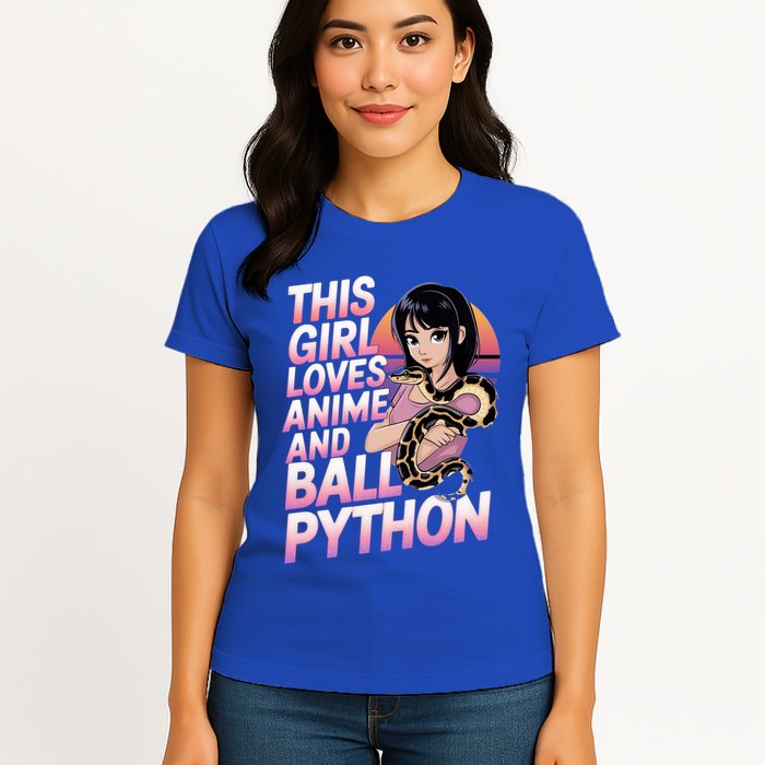 This Loves Anime Ball Python Snake Pet Ball Python Great Gift Womens T-Shirt