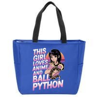 This Loves Anime Ball Python Snake Pet Ball Python Great Gift Zip Tote Bag