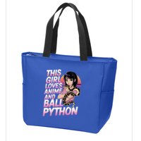 This Loves Anime Ball Python Snake Pet Ball Python Great Gift Zip Tote Bag