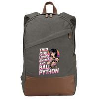 This Loves Anime Ball Python Snake Pet Ball Python Great Gift Cotton Canvas Backpack