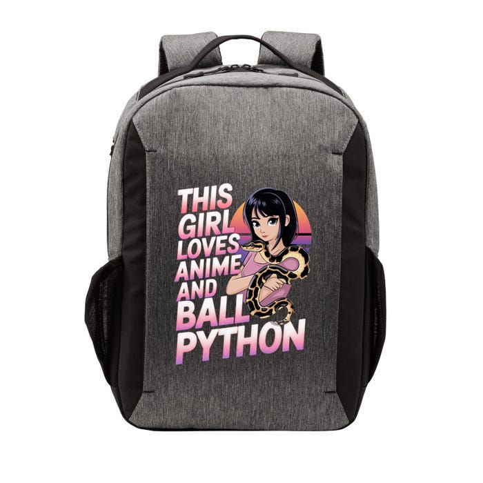 This Loves Anime Ball Python Snake Pet Ball Python Great Gift Vector Backpack