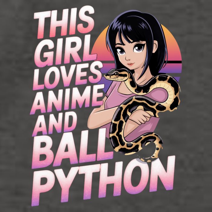 This Loves Anime Ball Python Snake Pet Ball Python Great Gift Vector Backpack