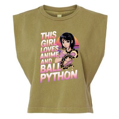 This Loves Anime Ball Python Snake Pet Ball Python Great Gift Garment-Dyed Women's Muscle Tee