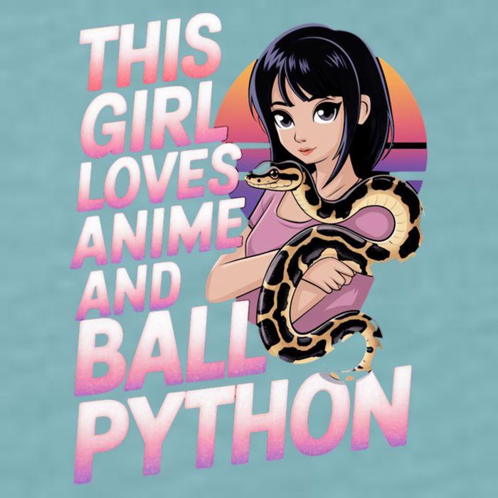 This Loves Anime Ball Python Snake Pet Ball Python Great Gift Sueded Cloud Jersey T-Shirt