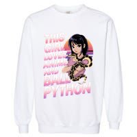 This Loves Anime Ball Python Snake Pet Ball Python Great Gift Garment-Dyed Sweatshirt
