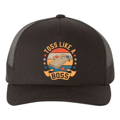 Toss Like A Boss Cornhole Champion Bean Bag Toss Game Yupoong Adult 5-Panel Trucker Hat