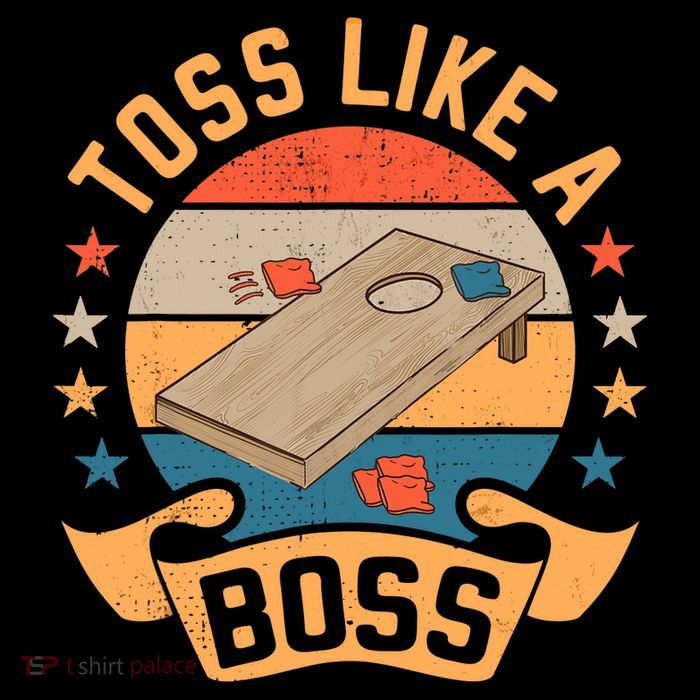 Toss Like A Boss Cornhole Champion Bean Bag Toss Game Full-Length Apron With Pockets