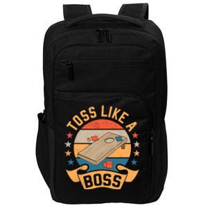 Toss Like A Boss Cornhole Champion Bean Bag Toss Game Impact Tech Backpack