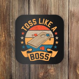 Toss Like A Boss Cornhole Champion Bean Bag Toss Game Coaster