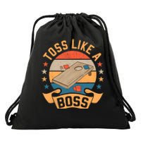 Toss Like A Boss Cornhole Champion Bean Bag Toss Game Drawstring Bag