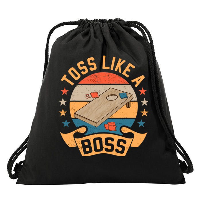 Toss Like A Boss Cornhole Champion Bean Bag Toss Game Drawstring Bag