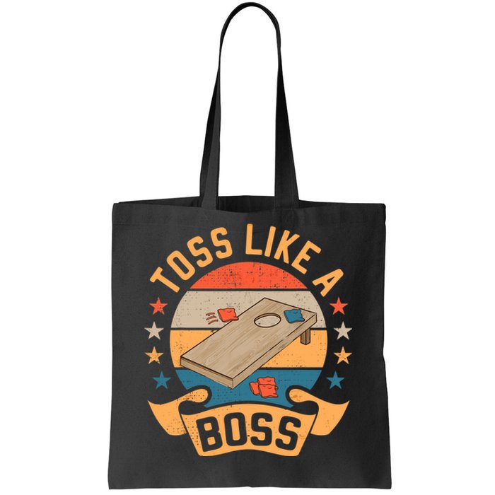 Toss Like A Boss Cornhole Champion Bean Bag Toss Game Tote Bag