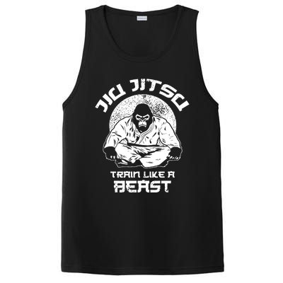 Train Like A Beast Jiu Jitsu, BJJ Grappling MMA Gorilla PosiCharge Competitor Tank