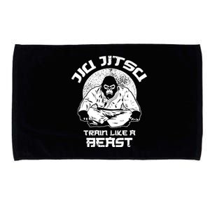 Train Like A Beast Jiu Jitsu, BJJ Grappling MMA Gorilla Microfiber Hand Towel