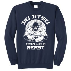 Train Like A Beast Jiu Jitsu, BJJ Grappling MMA Gorilla Sweatshirt