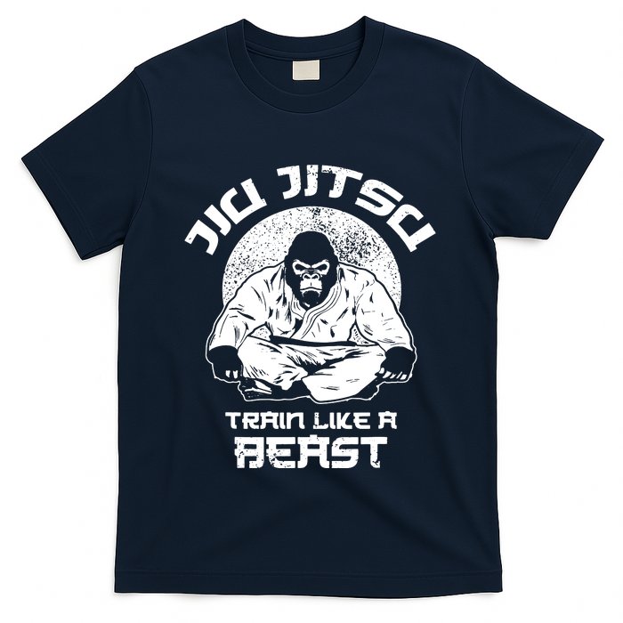 Train Like A Beast Jiu Jitsu, BJJ Grappling MMA Gorilla T-Shirt