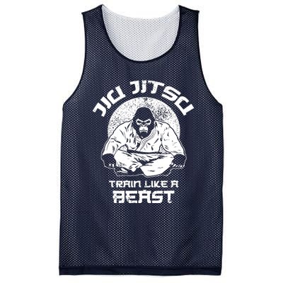 Train Like A Beast Jiu Jitsu, BJJ Grappling MMA Gorilla Mesh Reversible Basketball Jersey Tank