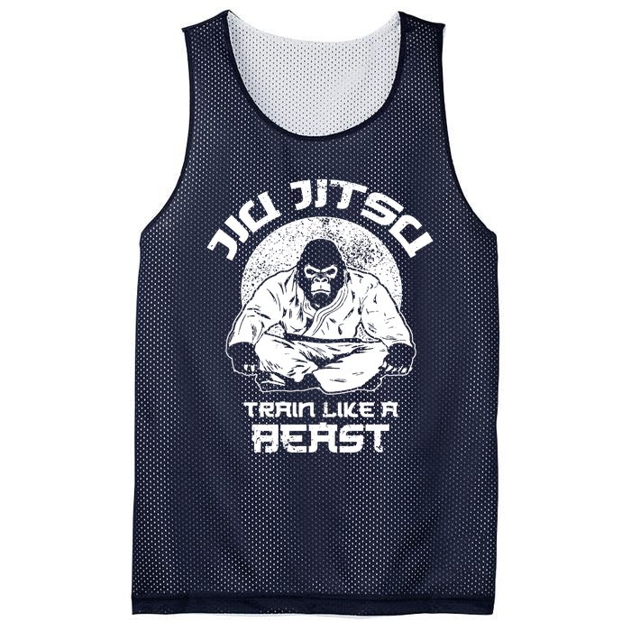 Train Like A Beast Jiu Jitsu, BJJ Grappling MMA Gorilla Mesh Reversible Basketball Jersey Tank