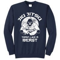 Train Like A Beast Jiu Jitsu, BJJ Grappling MMA Gorilla Tall Sweatshirt