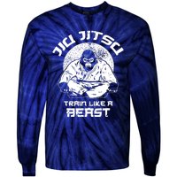 Train Like A Beast Jiu Jitsu, BJJ Grappling MMA Gorilla Tie-Dye Long Sleeve Shirt