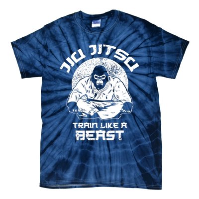 Train Like A Beast Jiu Jitsu, BJJ Grappling MMA Gorilla Tie-Dye T-Shirt