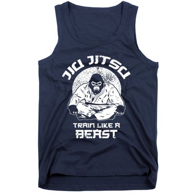 Train Like A Beast Jiu Jitsu, BJJ Grappling MMA Gorilla Tank Top