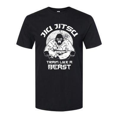 Train Like A Beast Jiu Jitsu, BJJ Grappling MMA Gorilla Softstyle CVC T-Shirt