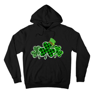 Three Leopard And Plaid Shamrocks St Patricks Day Women Hoodie