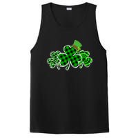 Three Leopard And Plaid Shamrocks St Patricks Day Women PosiCharge Competitor Tank