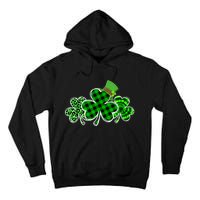 Three Leopard And Plaid Shamrocks St Patricks Day Women Tall Hoodie