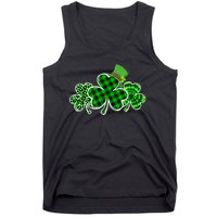 Three Leopard And Plaid Shamrocks St Patricks Day Women Tank Top