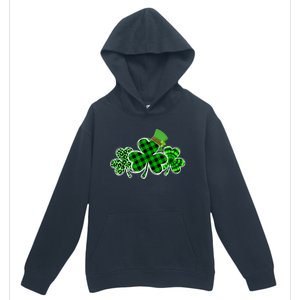 Three Leopard And Plaid Shamrocks St Patricks Day Women Urban Pullover Hoodie