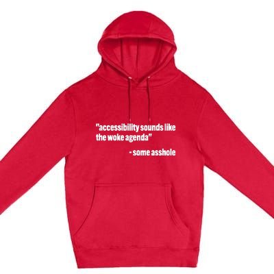 Todd Libby Accessibility Sounds Like The Woke Agenda Some Asshole Premium Pullover Hoodie