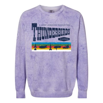 Thunderbirds Logo And Birds Colorblast Crewneck Sweatshirt