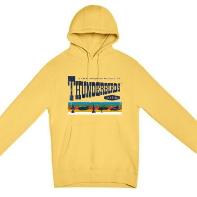 Thunderbirds Logo And Birds Premium Pullover Hoodie