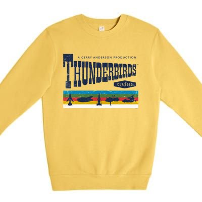 Thunderbirds Logo And Birds Premium Crewneck Sweatshirt