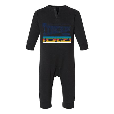 Thunderbirds Logo And Birds Infant Fleece One Piece