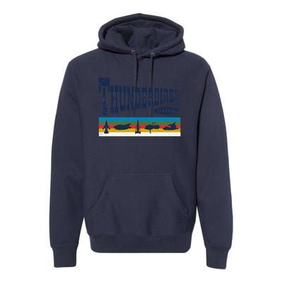 Thunderbirds Logo And Birds Premium Hoodie