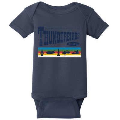 Thunderbirds Logo And Birds Baby Bodysuit