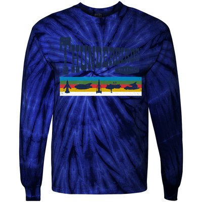 Thunderbirds Logo And Birds Tie-Dye Long Sleeve Shirt