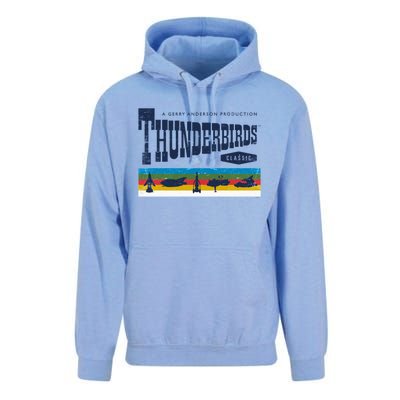 Thunderbirds Logo And Birds Unisex Surf Hoodie