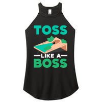 Toss Like A Boss Cornhole Player Bean Bag Sack Toss Women's Perfect Tri Rocker Tank