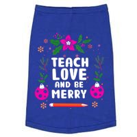 Teach Love And Be One Merry Teacher Christmas Meaningful Gift Doggie Tank