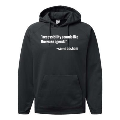 Todd Libby Accessibility Sounds Like The Woke Agenda Some Asshole Performance Fleece Hoodie